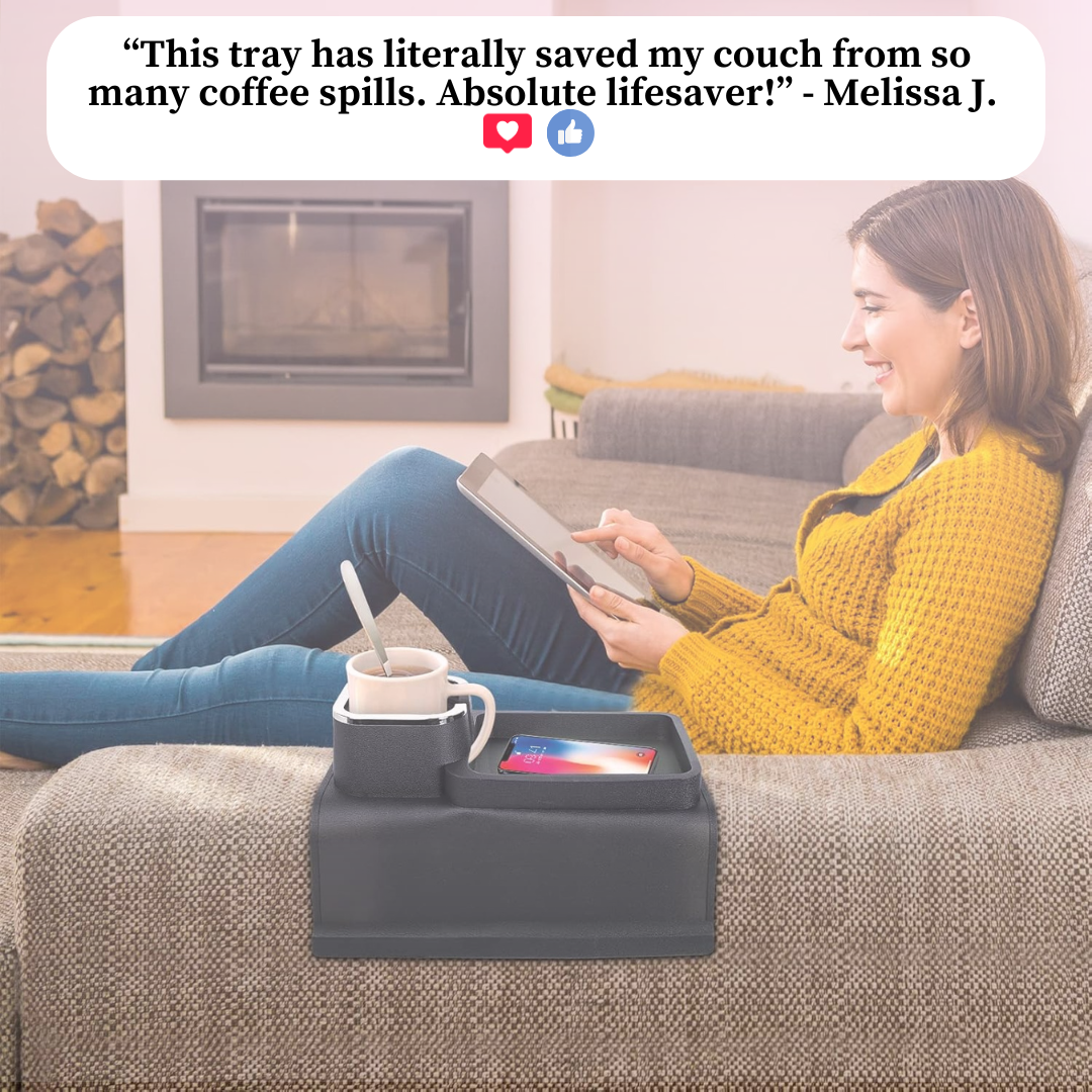 CouchPal™ Adjustable Cup Holder & Tray